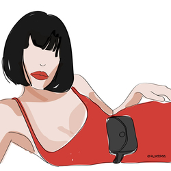 red dress .