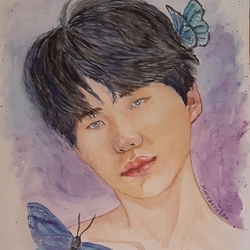 Парень и бабочки