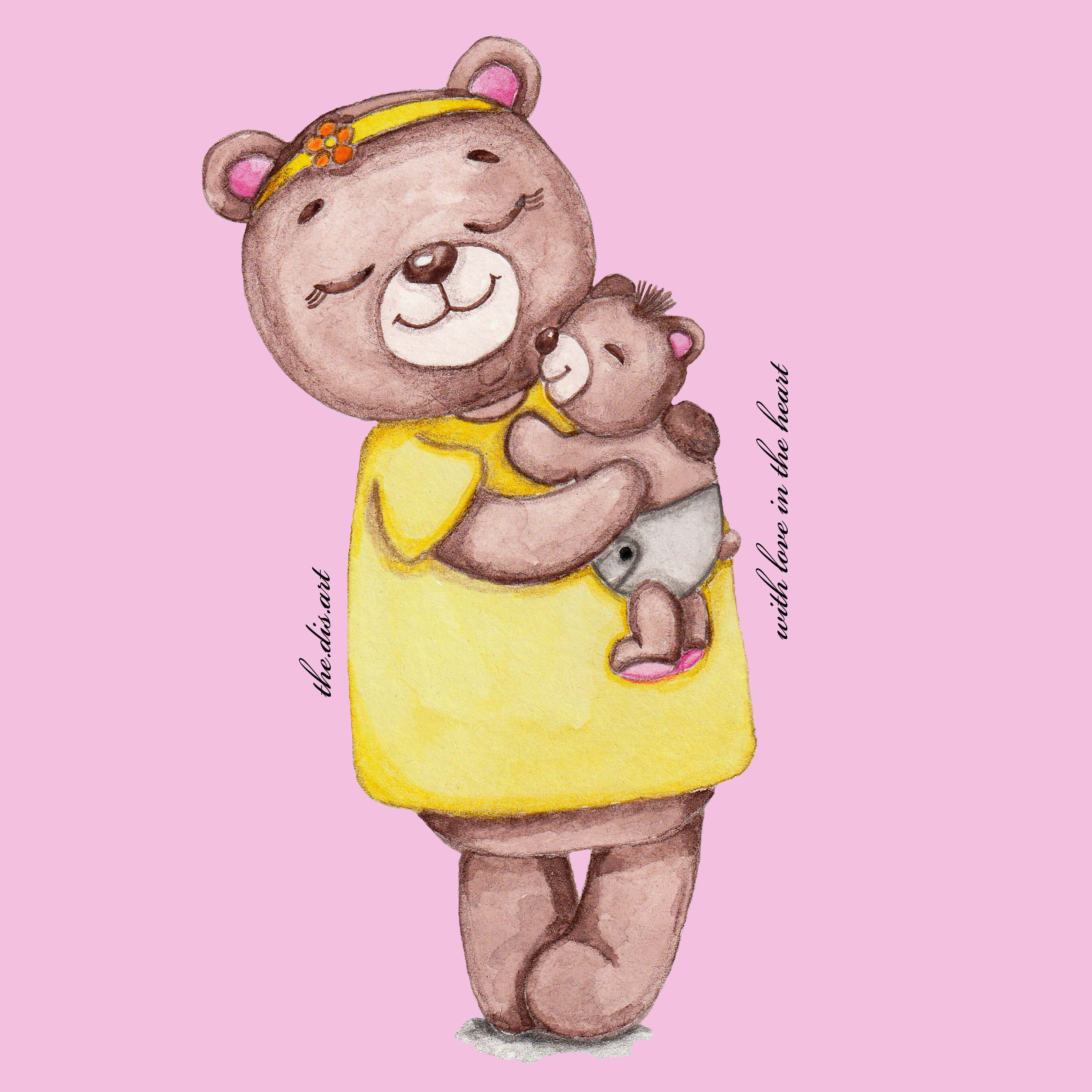 Сатин заботливые мишки Mama Bear