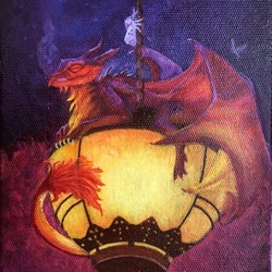 Дракон маслом 