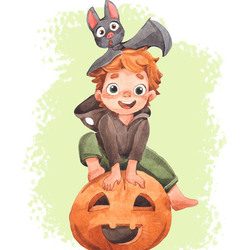 милый мальчик хеллоуин boy illustration halloween