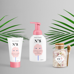 Иллюстрация сахарная вата мокап