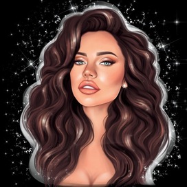 Девушка в технике Digital Art