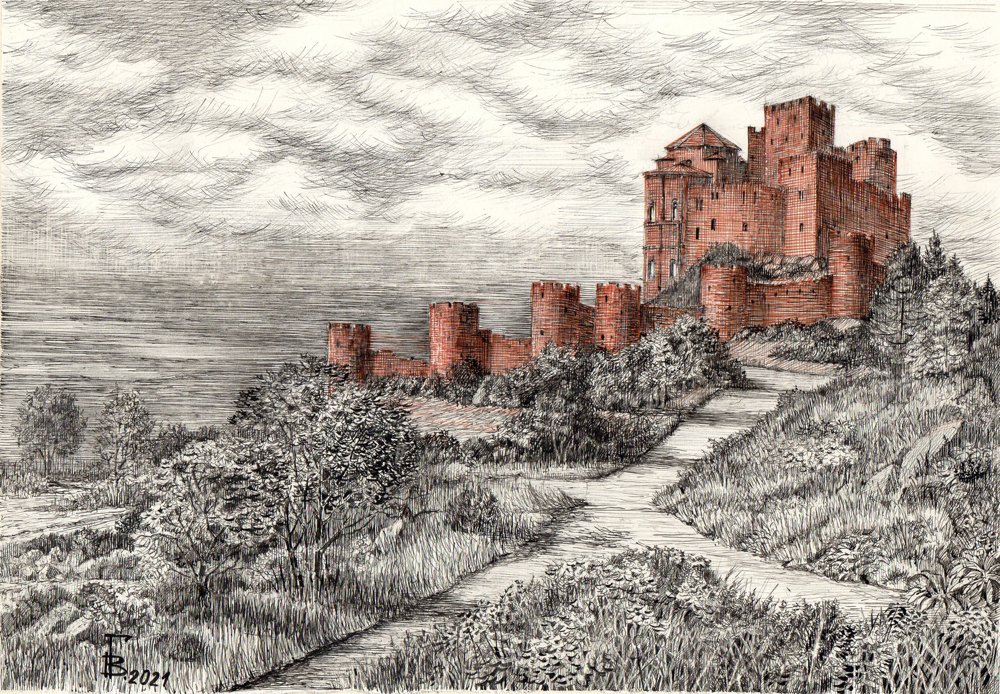 Старая крепость 8. Крепость рисунок. Старинный замок рисунок. Древняя крепость рисунок. Старинные замки объемные рисунки.
