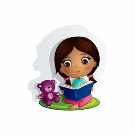 девочка читает книгу