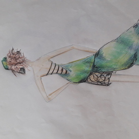 Эскиз платья. Вид сзади