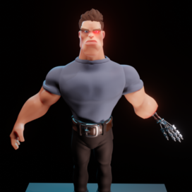 Terminator T-800 Arnold Schwarzenegger Cartoon