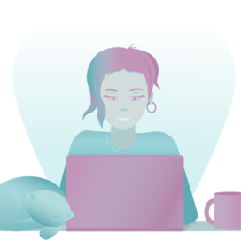 Freelance with a cat 