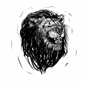 Лев и бабочка