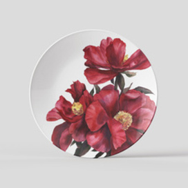 Peonies on dishes