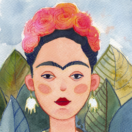 Стилизованный портрет Фриды Кало