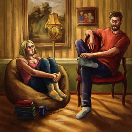 Иллюстрация к роману Ирвина Уэлша "Кошмары аиста Марабу"