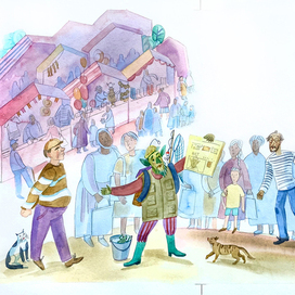Иллюстрация к сказке "Однажды в Капустине"