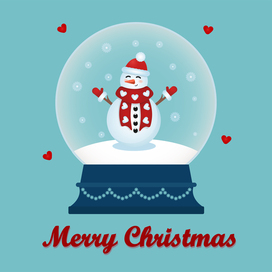 snowman in a glass ball
