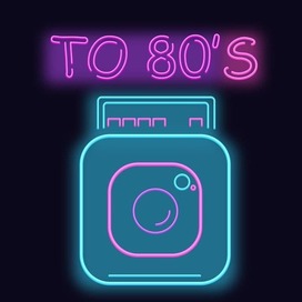 Неоновая иконка Instagram