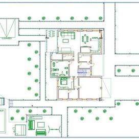ген план и план 1 этажа блокированного дома