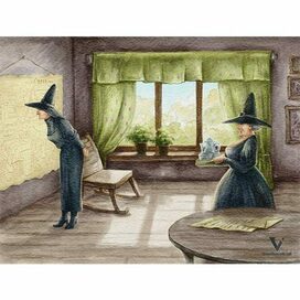 Иллюстрация к книге Терри Пратчетта "Ведьмы за границей"