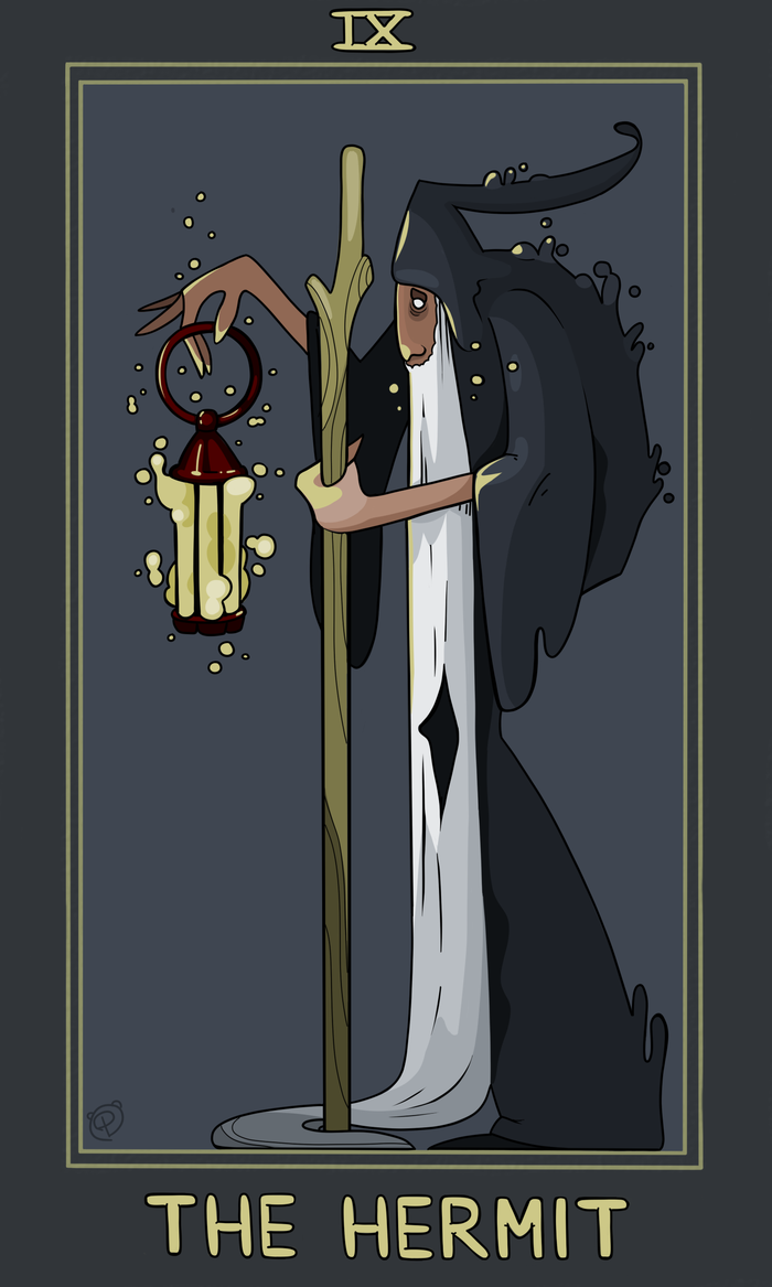 Иллюстрация Карта таро "Отшельник" | Illustrators.ru