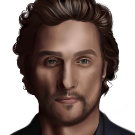Digital portrait, actor  Matthew McConaughey