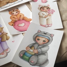 Иллюстрации для детских открыток