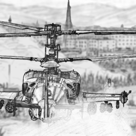 Работа экипажа Ка-52 в Сирии