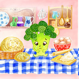 Разворот 3 к книге Greeny, the baby broccoli