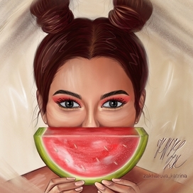 Девушка с арбузом