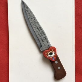 Love knife made of terracotta 