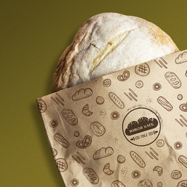 Упаковка для пекарни, логотип и иллюстрация