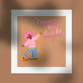 Персонаж, новогодняя открытка