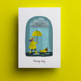 Открытка Rainy day