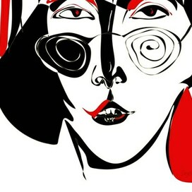 Иллюстрация девушки в очках