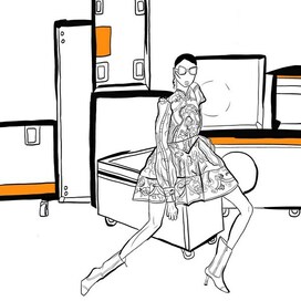 Девушка на бекстейдже