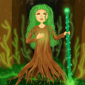 Девушка - хранитель деревьев