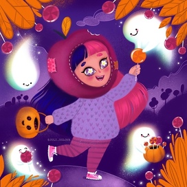 Малышка Мелори празднует Хеллоуин 