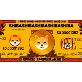 Shiba Inu Banknote. One doglar