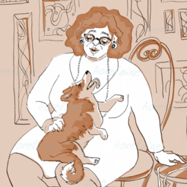 Бабушка с собачкой