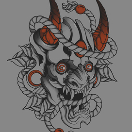 Oni demon mask