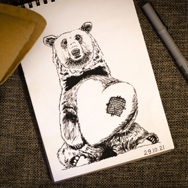 Мишка с сердцем