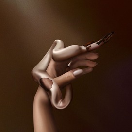 Змея на руке или автопортрет.