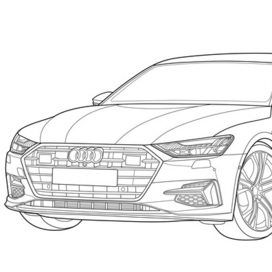 Audi A7, раскраска