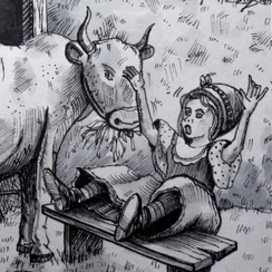 Иллюстрация к сказке "Мальчик с пальчик"