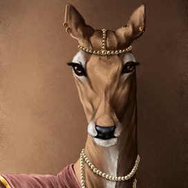 портрет оленихи