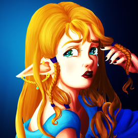 Грустная эльфийка