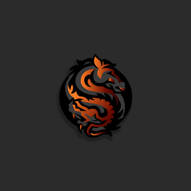 logotype horse and dragon