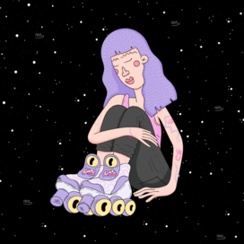 Девочка с монстро-роликами