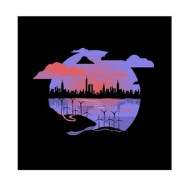 Закат над городом 