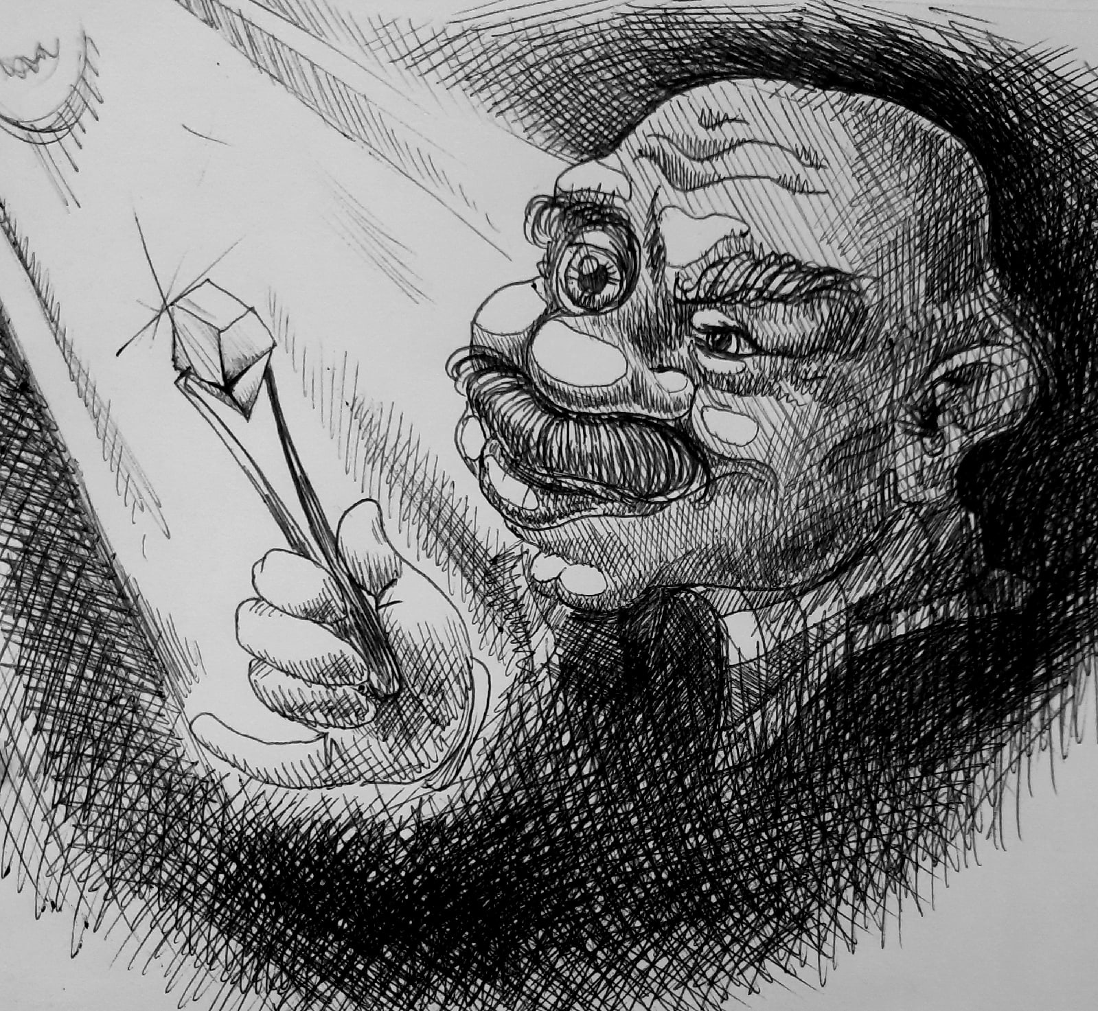 Иллюстрация Кристалл в стиле графика | Illustrators.ru