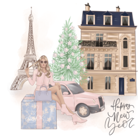 Paris fashion illustration 