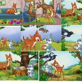 Иллюстрации к сказке про олененка
